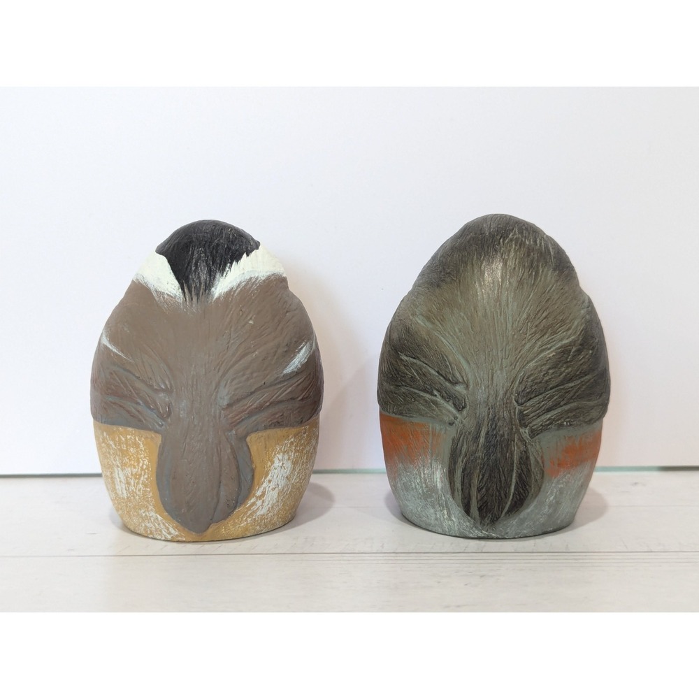 Rolly Polly Robin Chickadee Bird Resin Statue Figure 3.5" Hand Painted Heavy - Picture 4 of 16